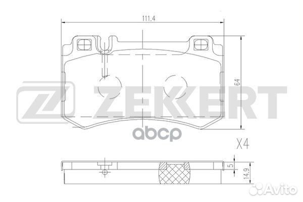 Колодки торм. диск. задн. MB CLK (209) 06- CLS