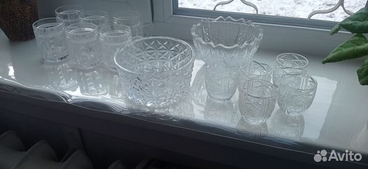 Хрусталь времен СССР (кружки, стопки)
