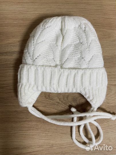 Шапка зимняя для девочки 0-4 месяца