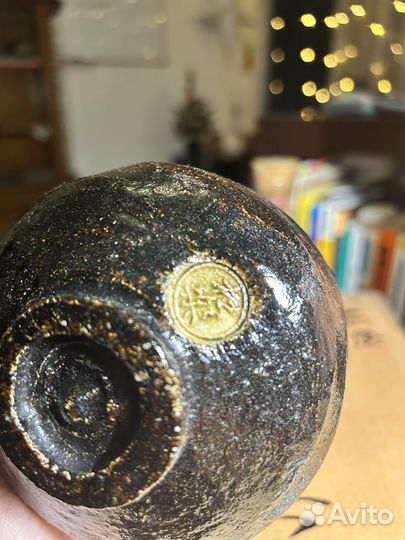 Чаша тяван из Японии, винтаж. Керамика раку