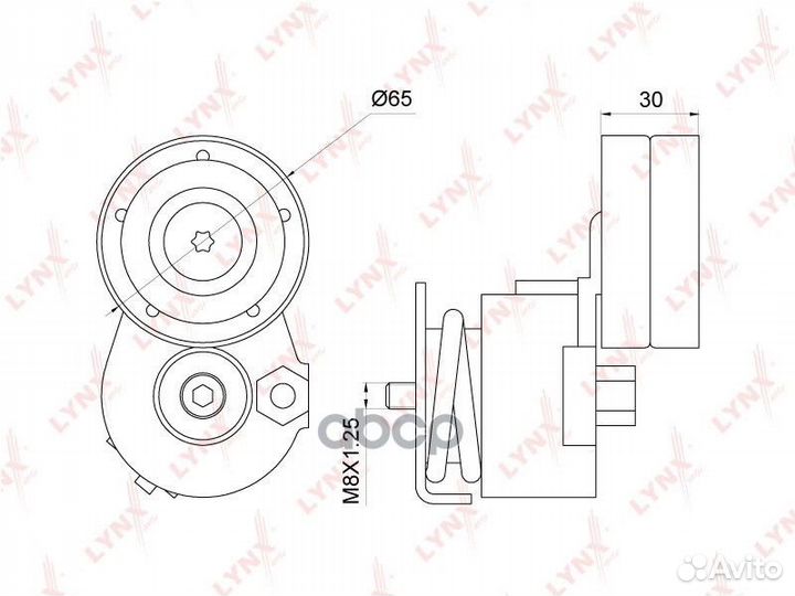 Натяжитель поликлинового ремня PT3139 lynxauto