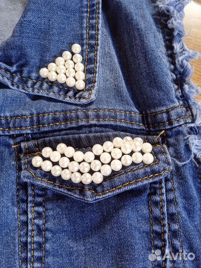 Жилетка для девочки джинсовая