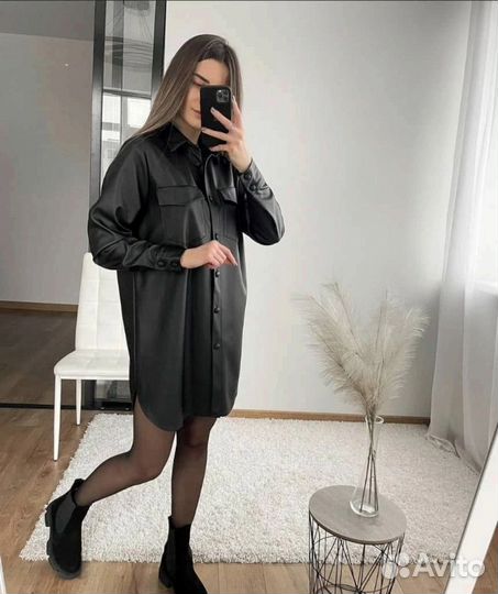 Кожаное платье