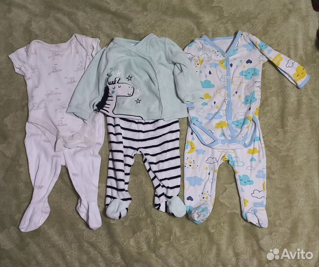 Детские вещи пакетом от 0 до 6 месяцев