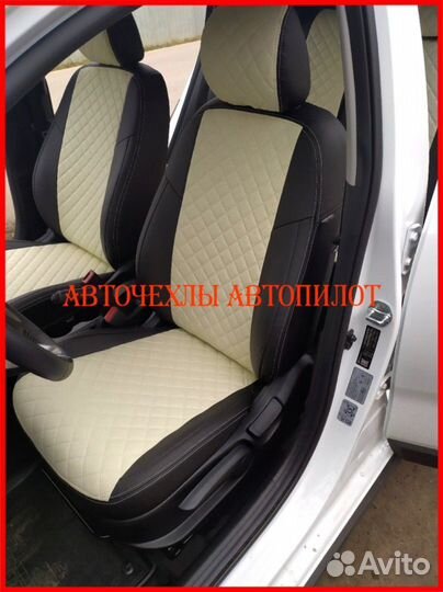 Чехлы Автопилот Kia Rio 4 Xline из экокожи Ромб