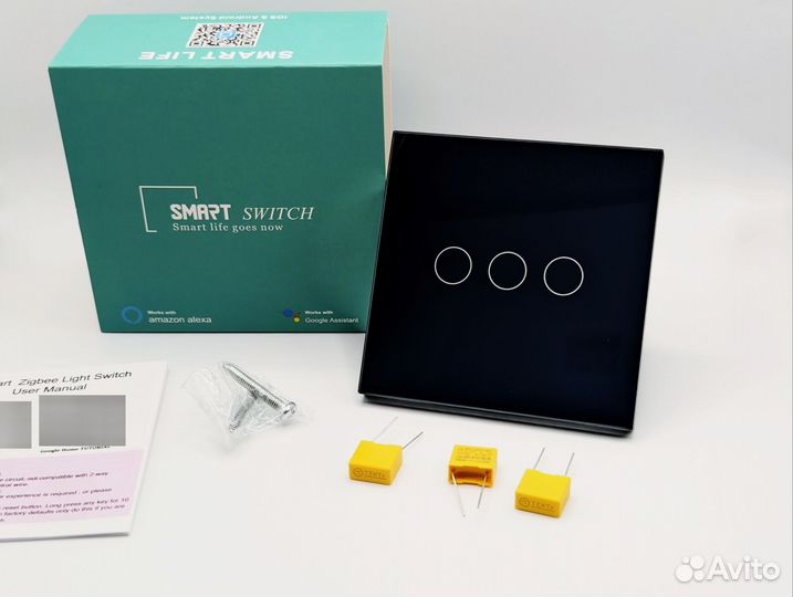 ZigBee SMART выключатели черные Tuya с Алисой