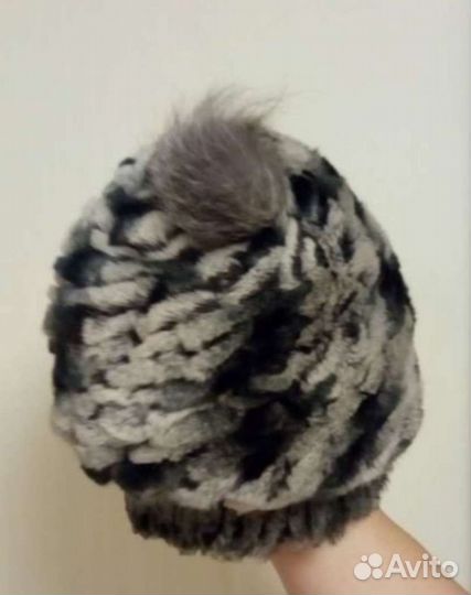 Шапка осенняя меховая женская кролик