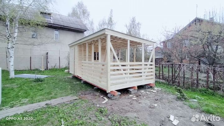 Хозблоки с дровником 6х3м