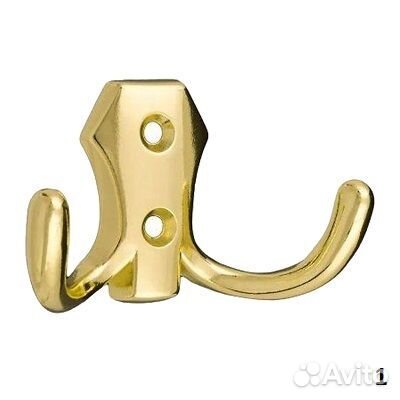 Крючок мебельный 2-х рожковый (в ассортименте)