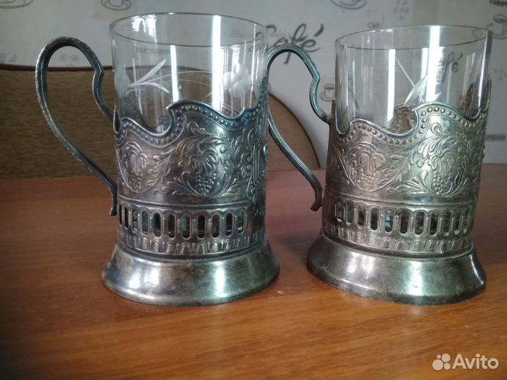 Подстаканники олимпийские со стаканами