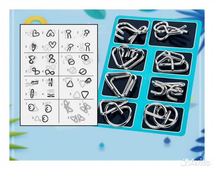 Металлические головоломки 8шт