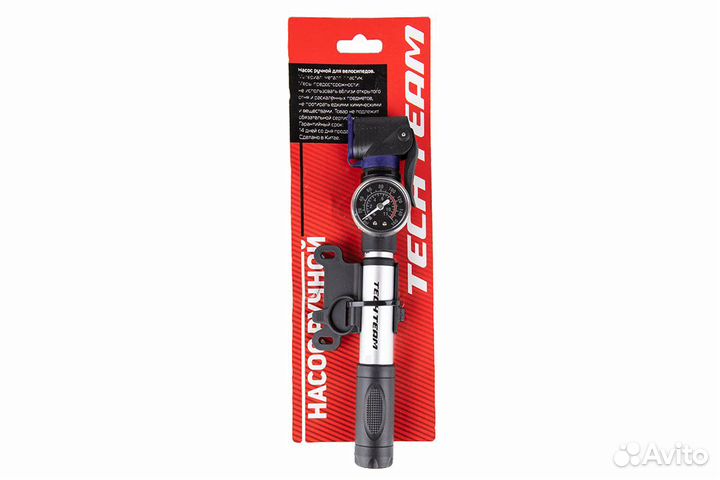 Насос ручной для велосипеда с манометром