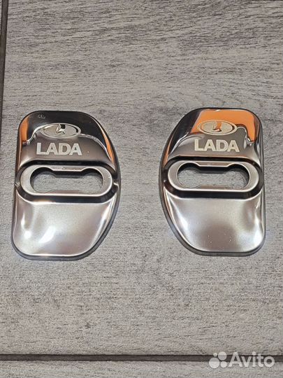 Накладки на замки дверей (хром) Лада Веста