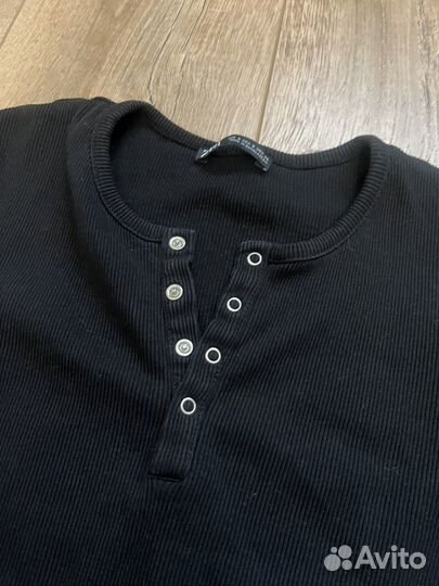 Лонгслив zara S хлопок