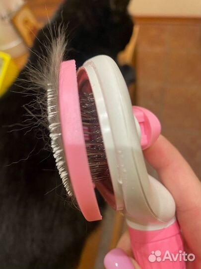 Пуходерка(дешеддер) для кошек собак с кнопкой