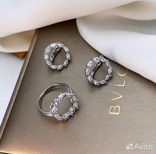 Комплект серьги и Кольцо размер 18