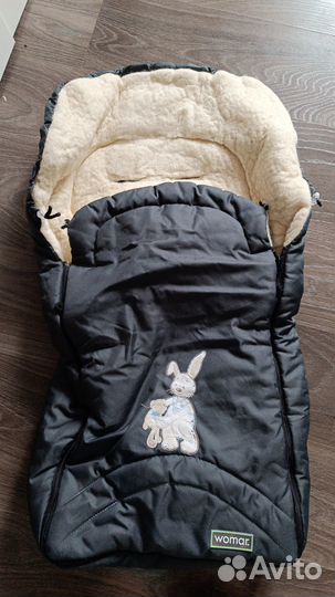 Зимний конверт в коляску на овчине