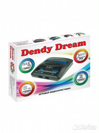 Игровая приставка 8bit Dendy Dream (300-in-1)