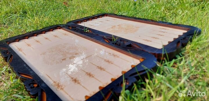 Нарды со стеклом на игровом поле