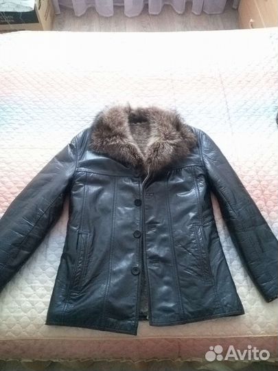 Кожаная дубленка мужская