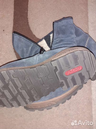 Полусапожки замшевые, р.40-41