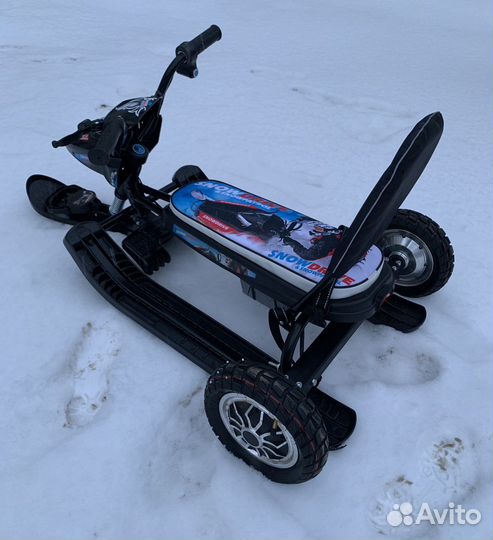 Электрический снегокат детский черный