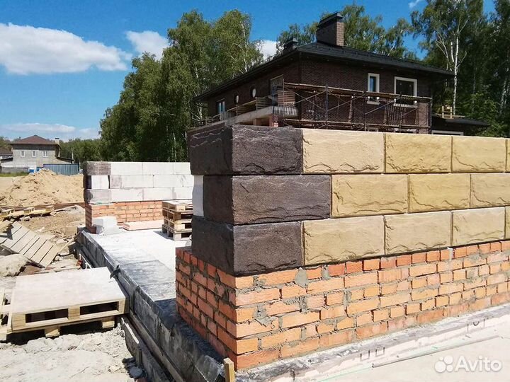 Блок стеновой из капсулированного керамзита облицо