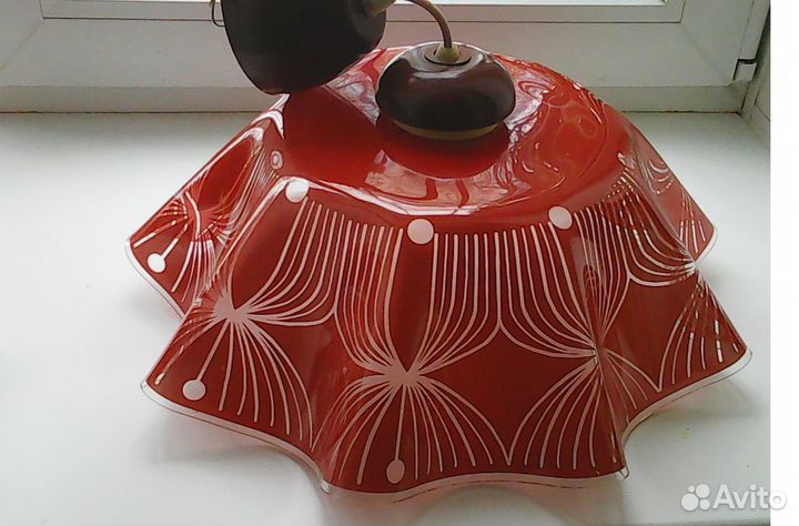 Люстра терракотовая стекло для дачи кухни прихожей