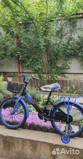 Велосипед детский синий, 20 дюймов, новый