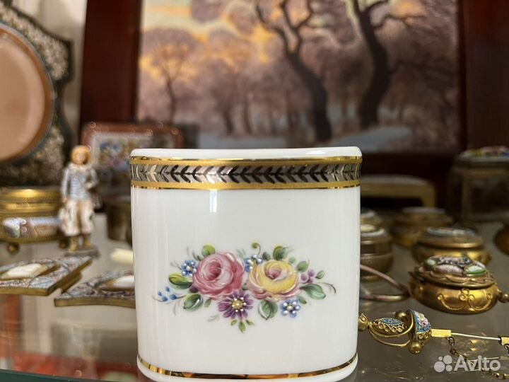 Вазочка с розами антик/винтаж