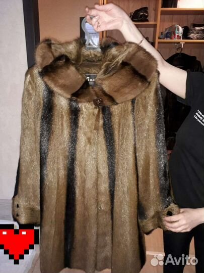 Шуба из сурка с отделкой из норки