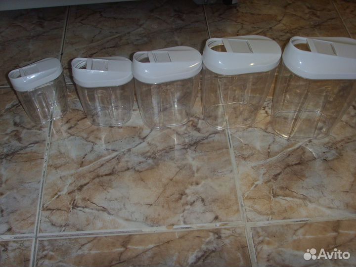 Набор из 5 контейнеров под сыпучие крупы