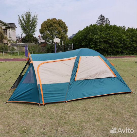 4-х местная палатка с тамбуром и навесом карповая