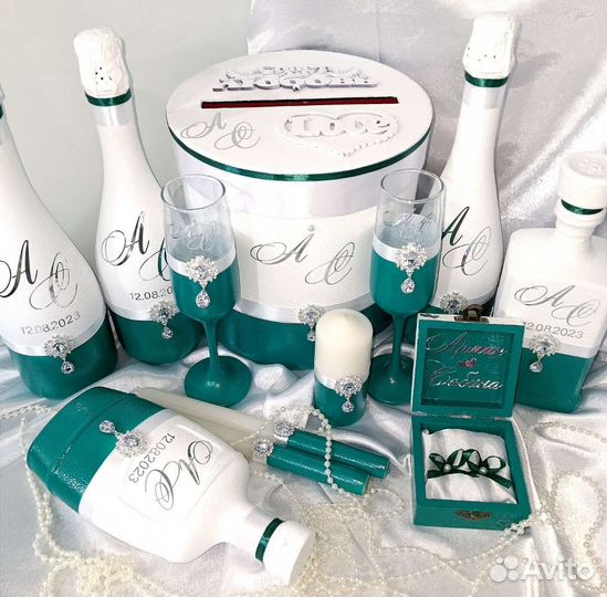 Бутылочки и аксессуары к свадьбе