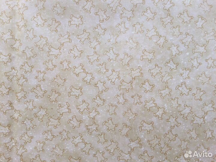 Американский хлопок «Пряничные человечки» 86*110см