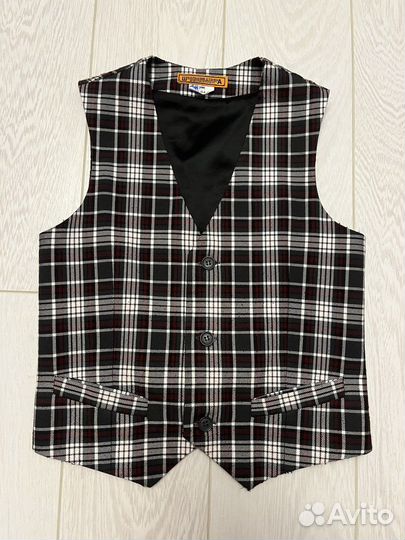 Жилет Школьная страна, серая клетка 134