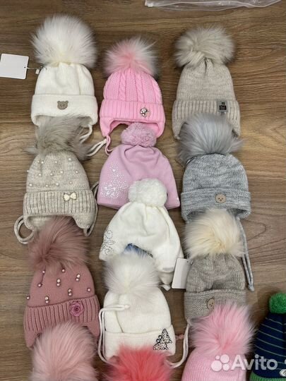 Шапки для новорожденных осень/зима