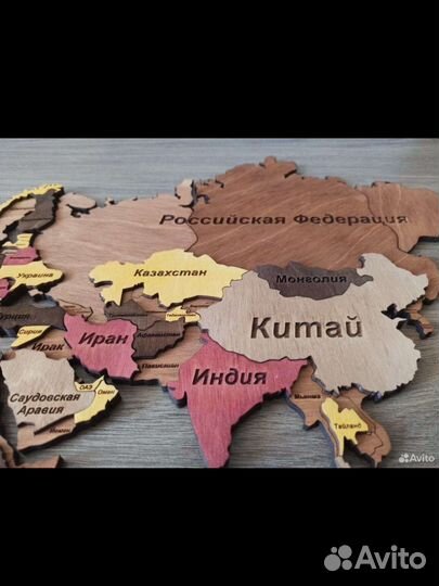 Карта мира двухуровневая