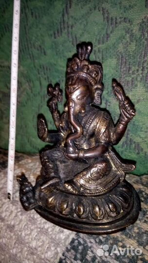 Индия бронза бог Ганеша Махараджа тантра