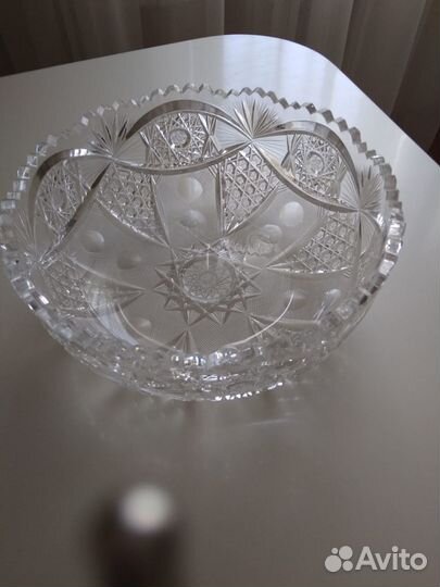 Салатник хрустальный бу