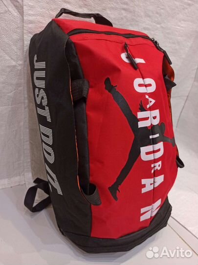 Рюкзак сумка Jordan в спортзал чёрный/красный