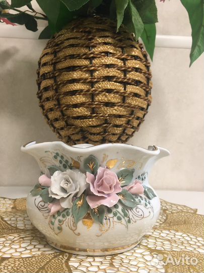 Салфетница и конфетница, фарфор(новые)