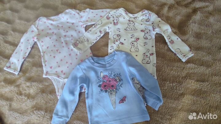 Детские вещи пакетом 68 74 на девочку
