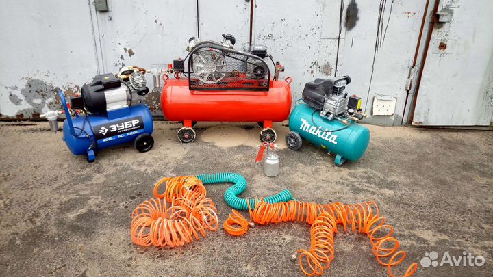 Компрессор воздушный с ресивером 100-50 литров