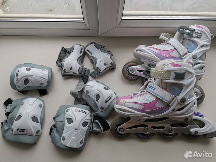 Роликовые коньки детские с защитой