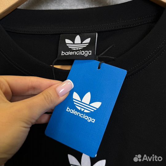 Balenciaga adidas футболка оверсайз (хит 2024)