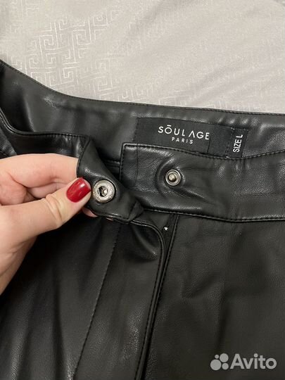 Юбка и брюки из экокожи