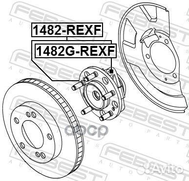 1482G-rexf ступица передняя SsangYong Rexton 0