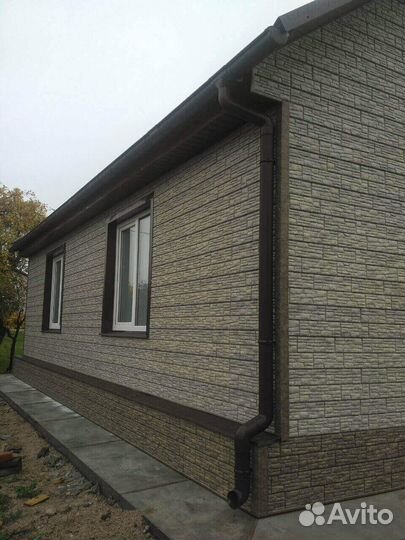 Фасадная панель Ю-Пласт Стоун-Хаус сланец (бурый)