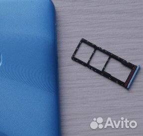 Лоток симкарты Tecno Spark 7 синий